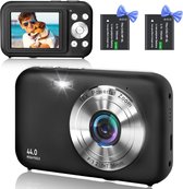 Digitale Compacte Camera - Full HD Videocamera met Oplaadbare Batterij - Draagbare Fotocamera voor Volwassenen - Eenvoudig te Bedienen - Creatieve Opnamemogelijkheden - Perfect voor Dagelijks Gebruik