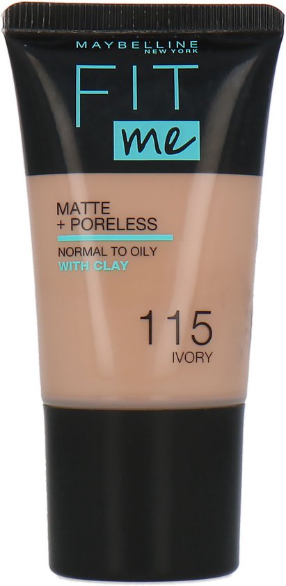 Maybelline Fit Me Foundation – 115 Ivory, Glanzfrei & Natürliches Finish Für Jeden Tag