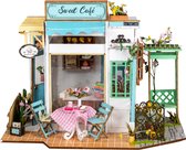 Crafts&Co Kit de Construction Miniature Adultes - Bois - Maison de Poupée DIY - Cadeau de Noël - Sweet Café