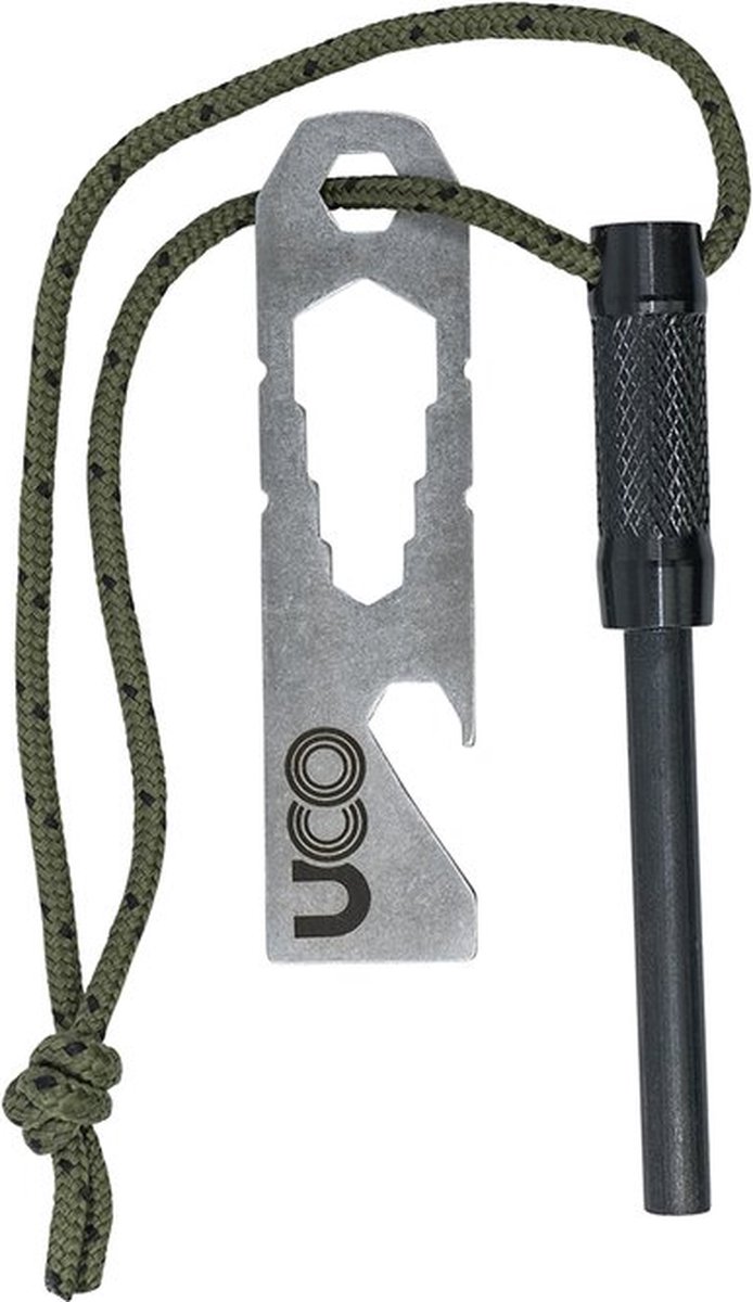 UCO Survival Fire Striker - firestarter - 8 functies - zwart