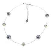 Collier Behave avec perles et perles taillées à facettes