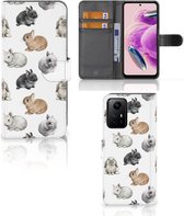 Telefoonhoesje met Pasjes geschikt voor Xiaomi Redmi Note 12S Konijntjes