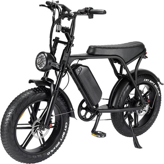 V8 - Rijklaar - Fatbike - Elektrische Fatbike - Elektrische Fiets - E bike - Zwart