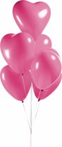 Ballonnen hartjes roze - 50 stuks - Valentijn ballonnen roze