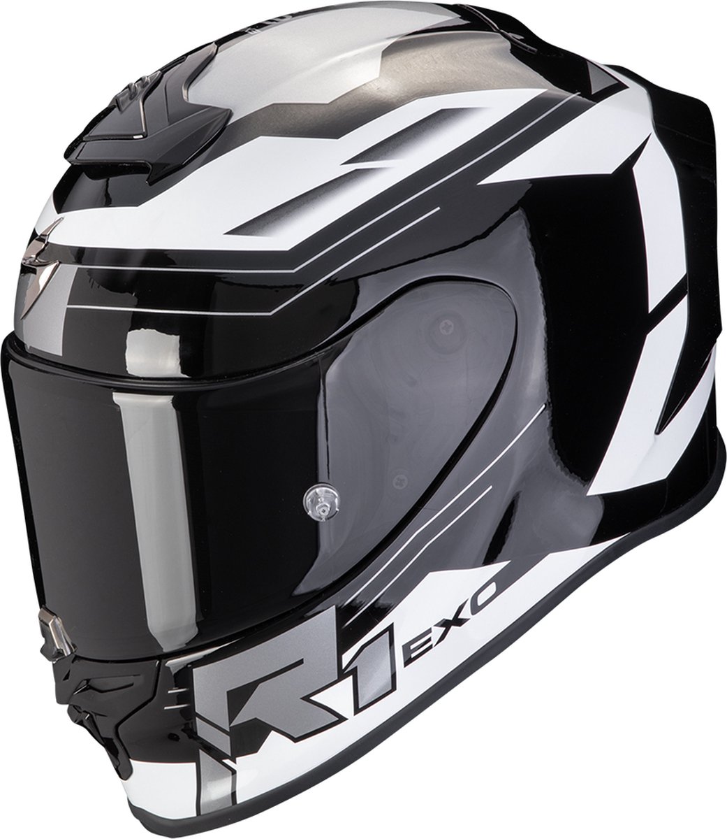 Scorpion Exo R1 Evo Air Blaze Black-White M - Maat M - Helm