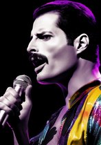 Freddie Mercury Poster | Abstracte Kunst | Queen | Muziekposter | 61x91cm | Wanddecoratie | Muurposter | DZ | Geschikt om in te lijsten