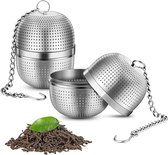 Passoire à thé, acier inoxydable, filtre à thé, tasse : 2 pièces, infuseur à thé fin, boule de passoire pour pichet, filtre à thé amusant, boule, passoire à herbes, boule d'herbes, filtre permanent, passoire, porte-thé, épices, pour