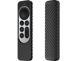 Afstandsbedieninghoes Geschikt voor Apple TV 4K 2021 (2e Generatie) - Siliconen Hoes - Anti-slip - Zwart
