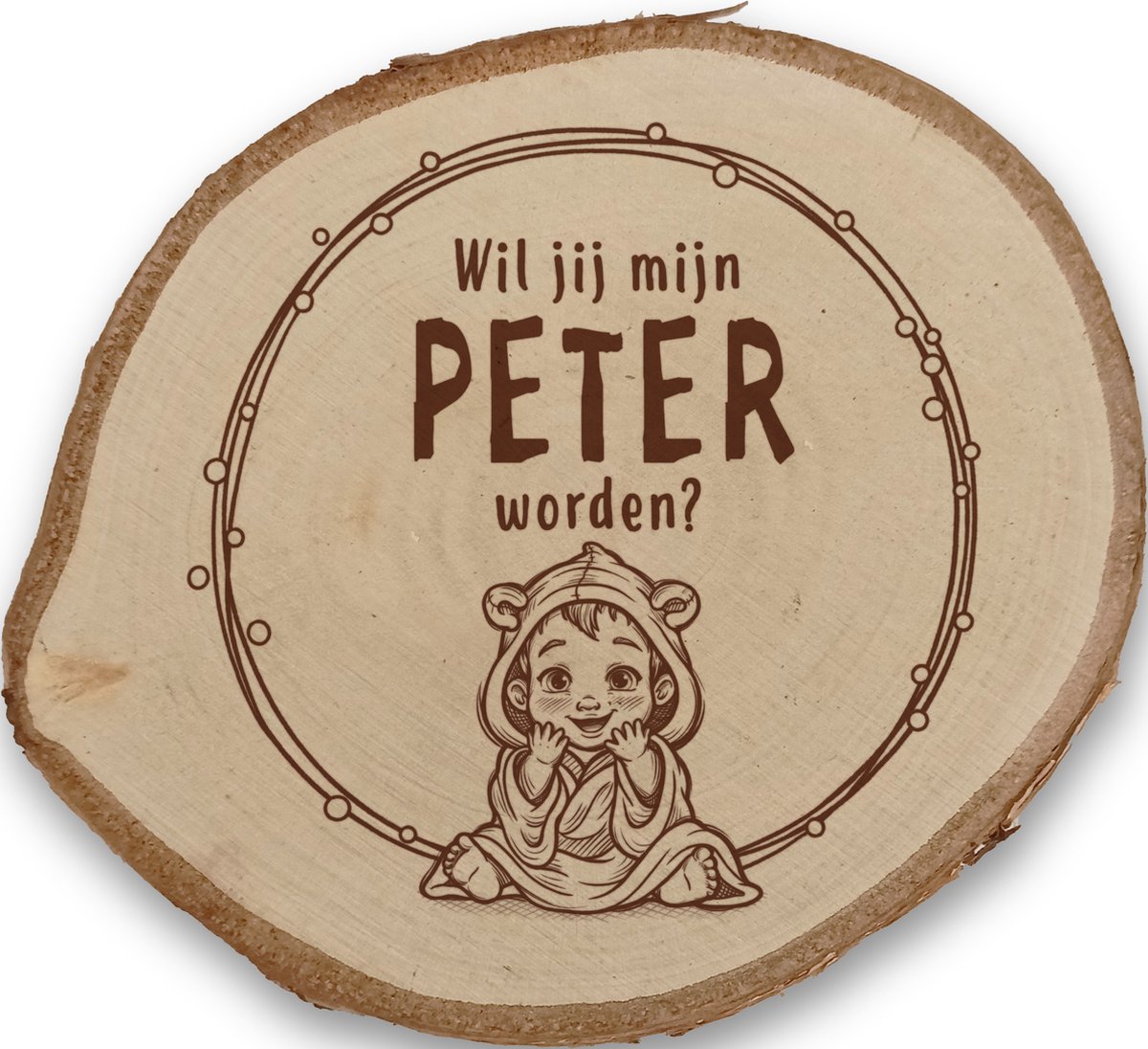 Goedkoopste Wil jij mijn peter worden - Boomschijf Staander - Decoratie - zwangerschap- Peter/meter - Uniek - Baby op komst - Baby Shower- Baby In Red