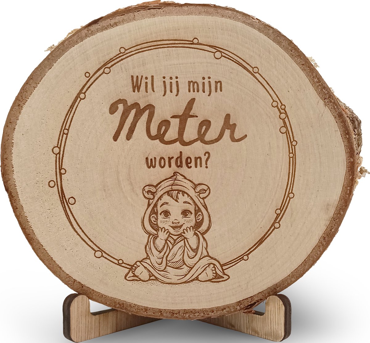 Goedkoopste Wil jij mijn meter worden - Boomschijf Staander - Decoratie - zwangerschap- Peter/meter - Uniek - Baby op komst - Baby Shower- Baby In Red
