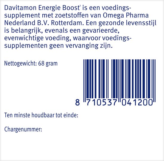 Davitamon Energie Boost Forte - multivitamine - bosvruchten - 40 tabletten