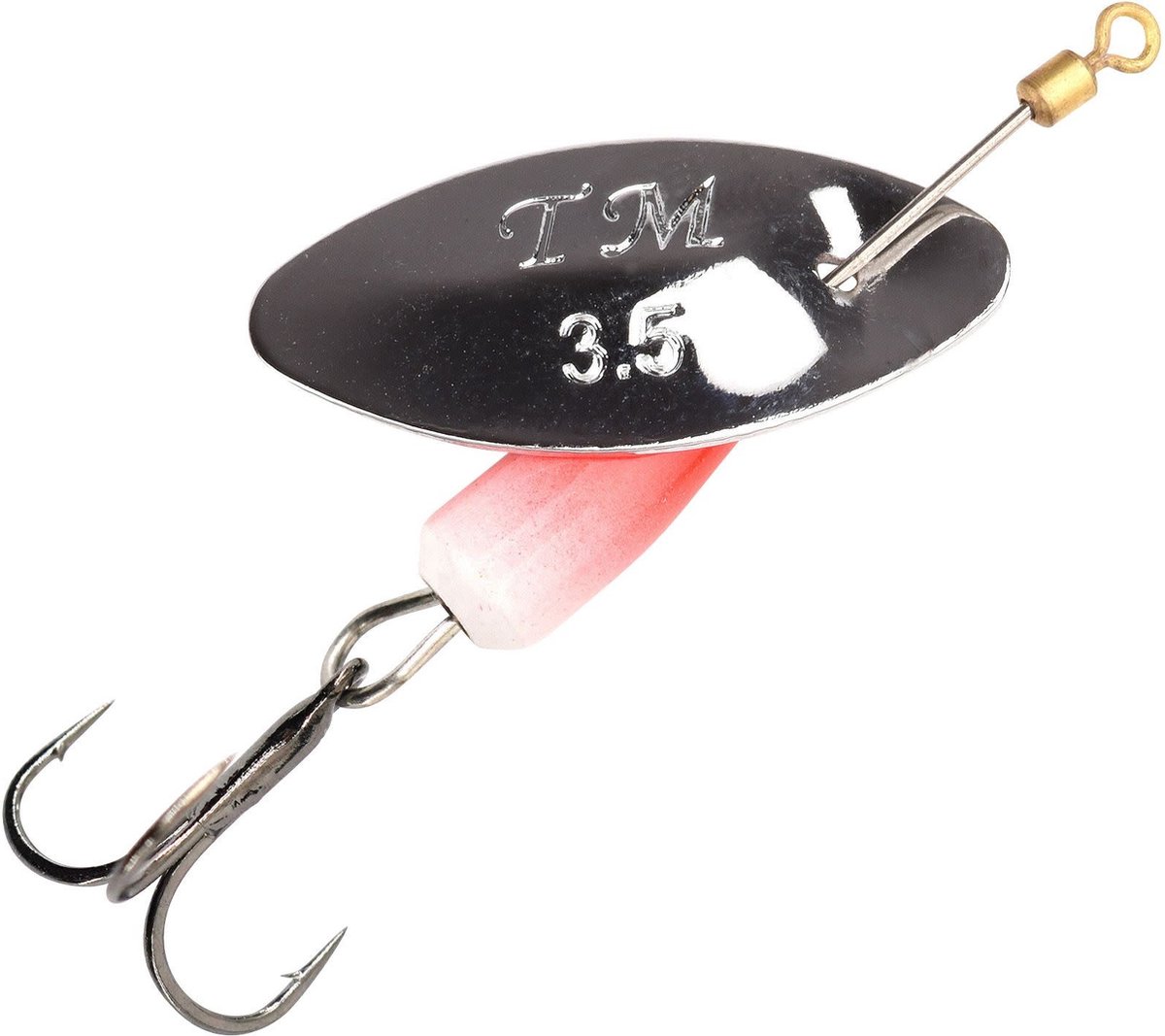 Trout Master Spinner La Tournante 2.50gr - 50mm - Treble Haak 12 (incl Single Haak 8) - Kleur : Red Head
