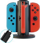 KOJY 4 in 1 Nintendo Switch Oplaadstation Pro - Inclusief Power Adapter - LED Indicator - Nintendo Switch Accessoires - Dockingstation - Joy Con Controller - Nintendo Switch Controller