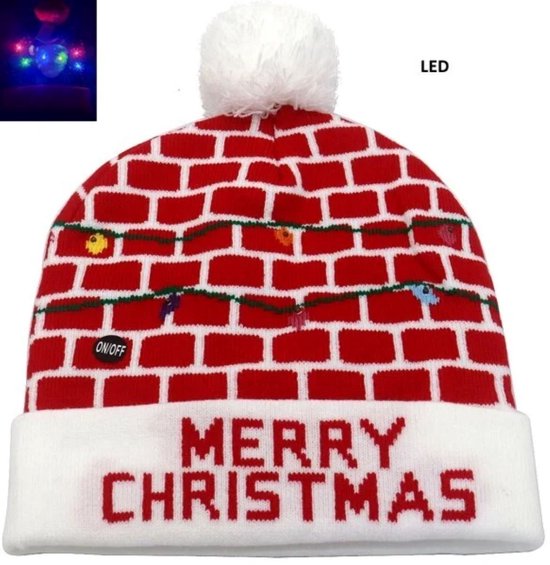 Bonnets De Noël LED - Lot De 2 - Lumière Clignotante 3 Modes - Motifs Flocons & Rennes - Adultes - Ambiant Fêtes