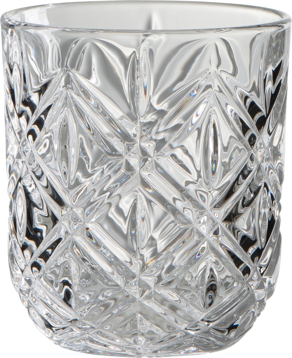 J-Line glas Anna Laag - glas - transparant - 6 stuks