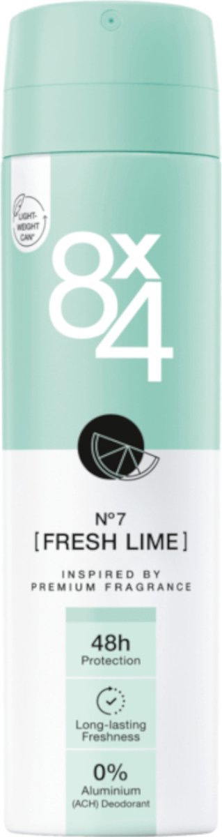 8x4 women Deodorant No.7 Fresh Lime 150 ml