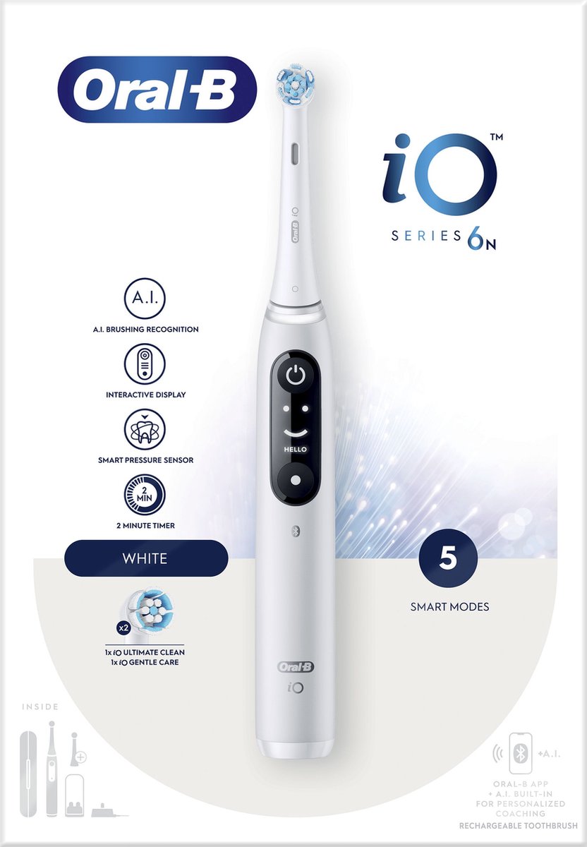 Afbeelding 2 van Oral-B iO 6N Elektrische Tandenborstel - Wit