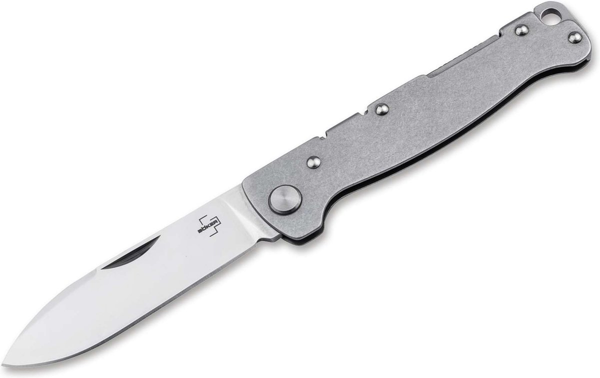 Böker plus atlas backlock, droppoint, stonewash