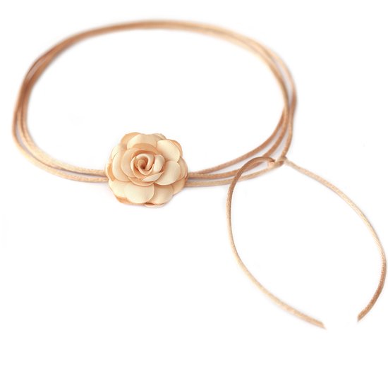 Choker flower champagne