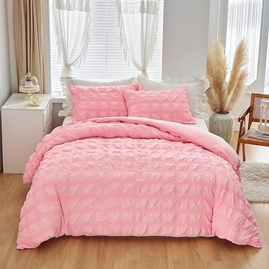 HARMONRIDGE - Beddengoed - Roze - 220 x 240 cm - Katoen