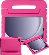 Kinderhoes Geschikt voor Samsung Galaxy Tab A9 Plus Hoes Kinder Hoesje Kids Case Cover Kidsproof - Hoesje Geschikt voor Samsung Tab A9 Plus Hoesje Kinder Hoes - Roze