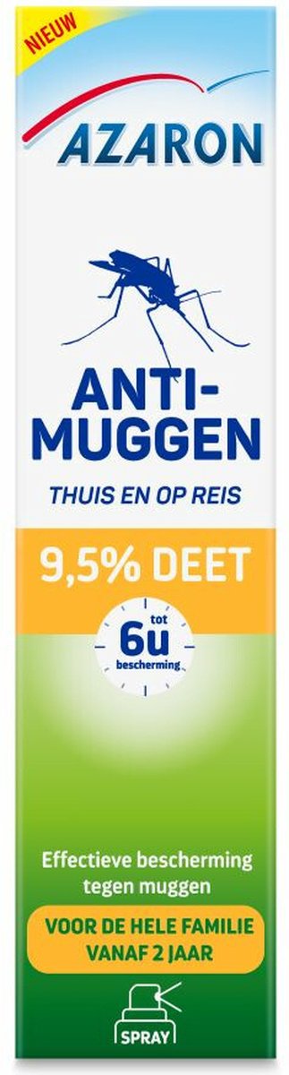 Goedkoopste 2x Azaron Anti Muggenspray 9,5 DEET 100 ml