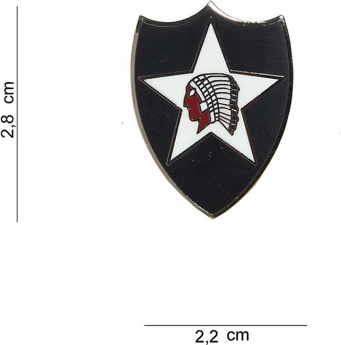 Embleem metaal 2nd Infantry division US pin