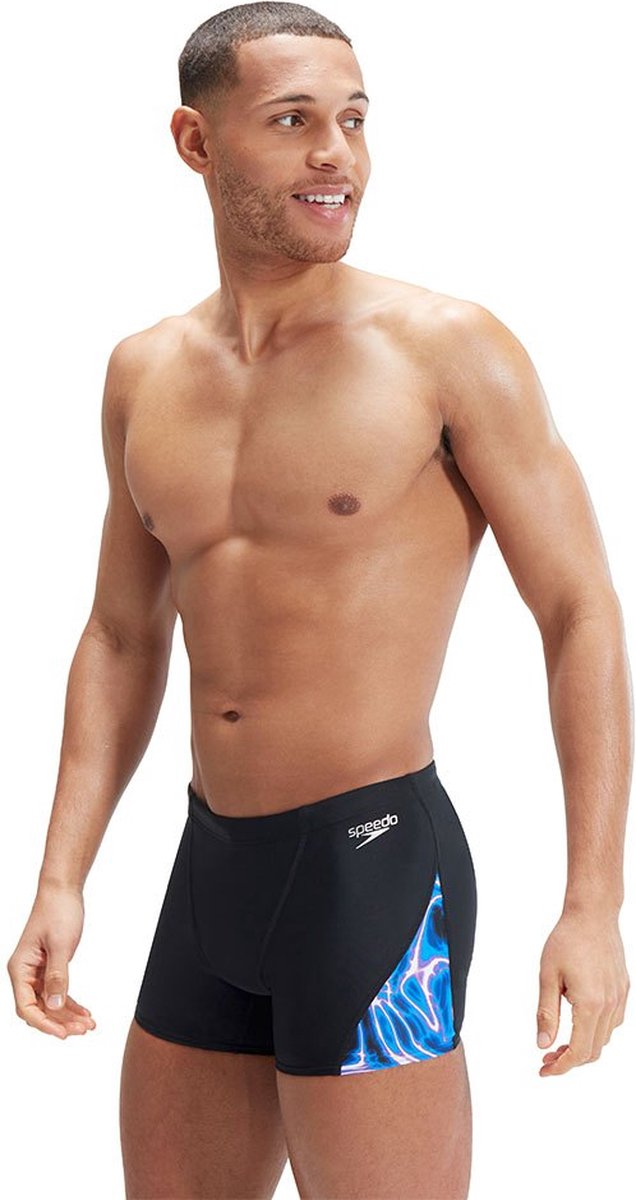 Speedo Allover Digi V - cut Zwembokser Zwart UK 32 Man — afbeelding 8