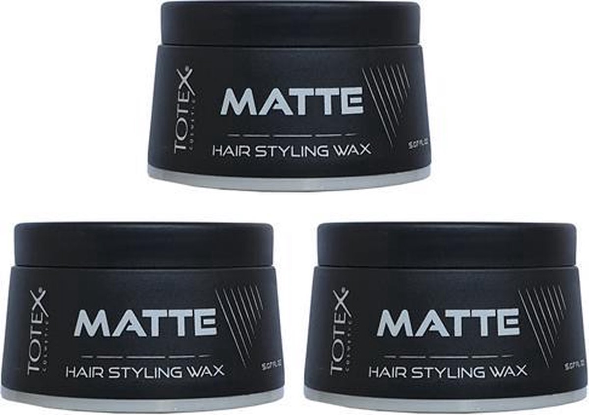 Totex Cosmetic MATTE Hair Styling Wax 3 x 150 mL