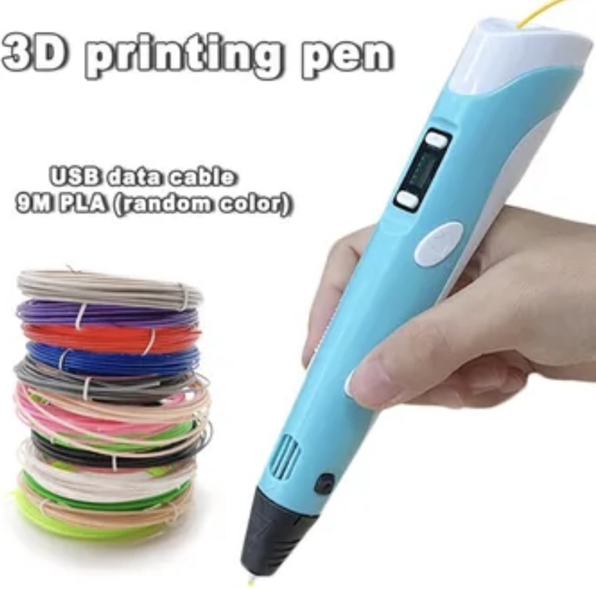 Recharges stylo 3D - 10 couleurs - 100 mètres - Filament PLA -1.75mm -  Recharge 