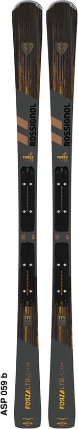 Rossignol Ski model Forza Ltd - Zwart/Geel/Koper - Lengte 164cm