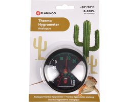 Flamingo - Thermo-/Hygrometer terrarium - Analoog - Zwart