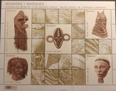 Bpost - 5 timbres tarif WE1 - Expédition mondiale - Masques