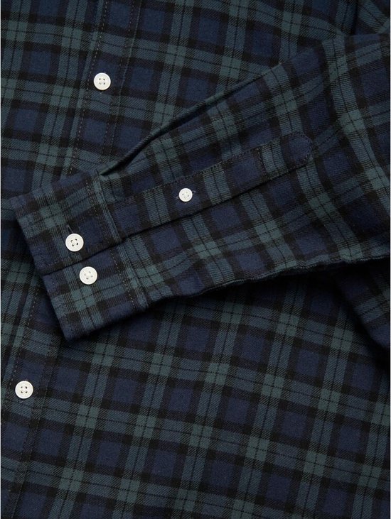 Jack & Jones Jack&Jones Cozy Flannel Check Shirt Navy Blazer BLAUW L
