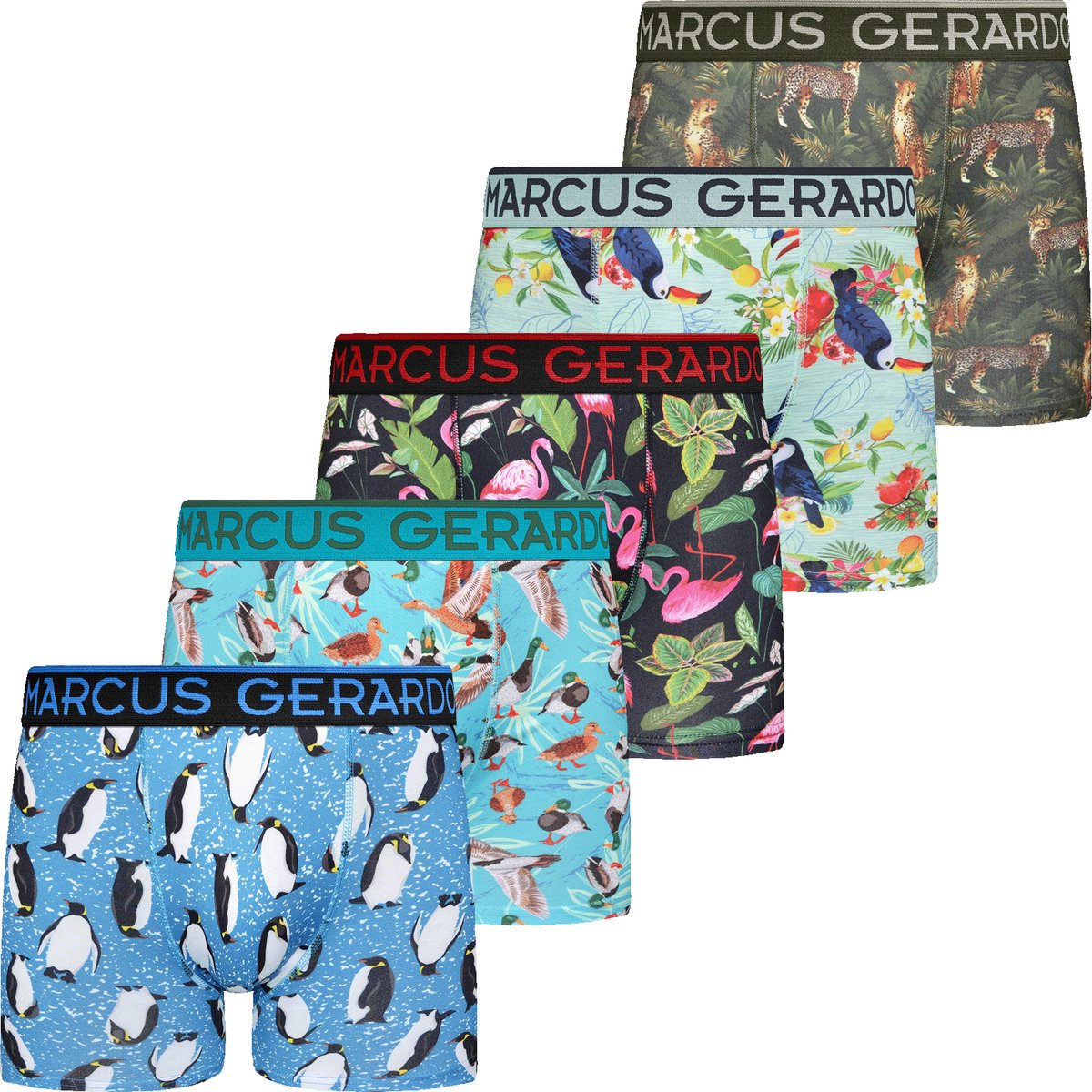 Marcus Gerardo - 5-pack - boxershorts heren - onderbroek heren - maat M