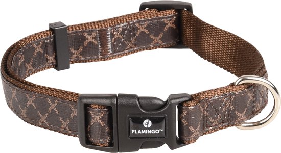 Ancol Hundehalsband Mit Flamingo-Muster – Verstellbar 45-70 Cm, Nylon, Wasserfest Und Stylisch