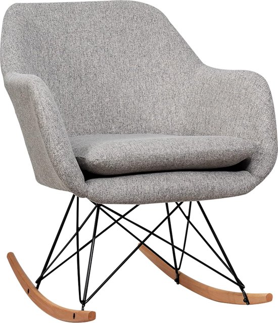 CLP Fauteuil à bascule Smilla en fer forgé et design antique, Blanc - Maison CLP Fauteuil à bascule Smilla en fer forgé et design antique, Blanc - Maison