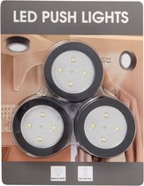 Spots LED sans fil sur piles - avec télécommande, minuterie et variateur -  Lot de 5