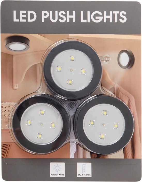 Set 3 lampes LED sur piles