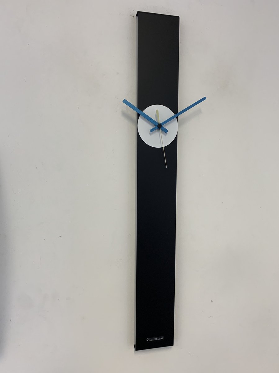 Wandklok CHANTALBRANDO SUMMIT BLACK & WHITE MODERN DESIGN = ZWART & WIT