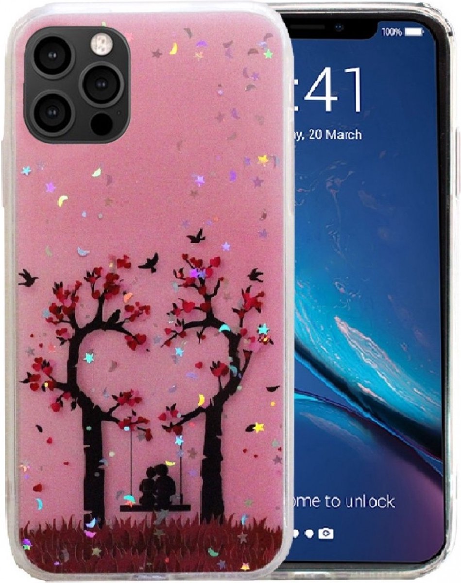 Hoesje Geschikt voor Apple iPhone 12 pro max silicone/TPU back cover print (2)