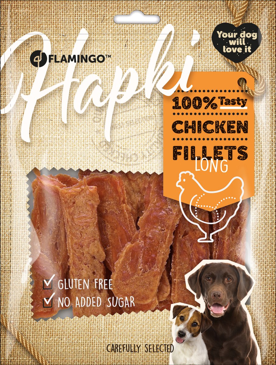Hondensnack – strips met kip – hondensnacks – honden snacks – hondensnoepjes – glutenvrij – zonder toegevoegde suikers – 400g