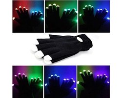 Equivera Led Handschoenen - 7 modes - Lichtgevende Handschoenen - Feest Handschoenen - Festival Handschoenen