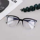 Bril blauw licht filter zonder correctie, zwart, doorzichtig, cat eye