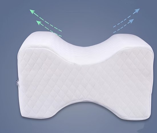 Orthopedisch Kniekussen Wit pour genoux, oreiller pour jambes, oreiller pour dormir sur le côté, pour lit, Adultes