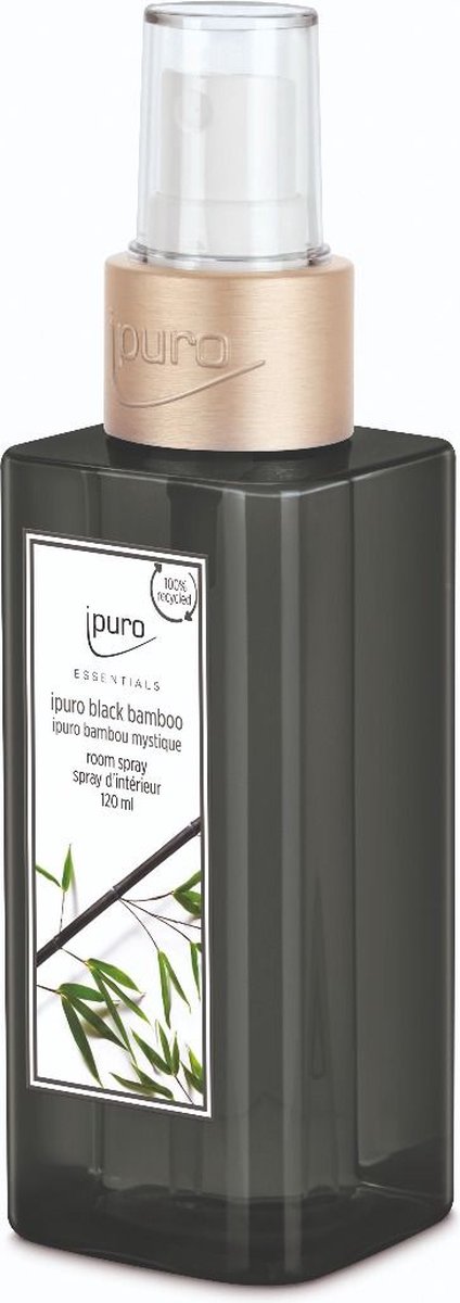 ipuro vaporisateur d'ambiance en bambou noir 2 pièces - parfum d