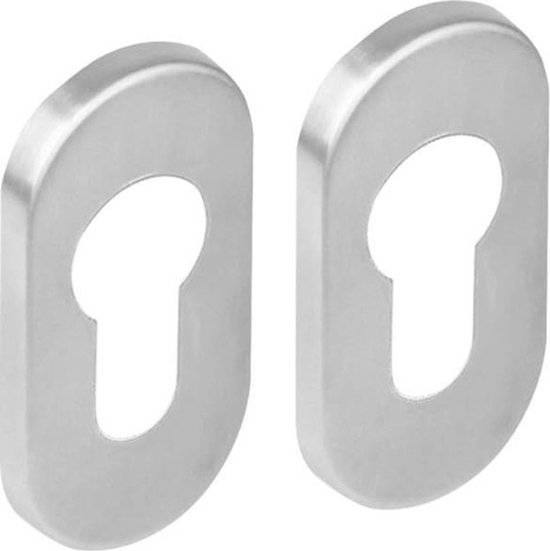 Intersteel Rozet sleutelgat ovaal verdekt rvs geborsteld 10 mm