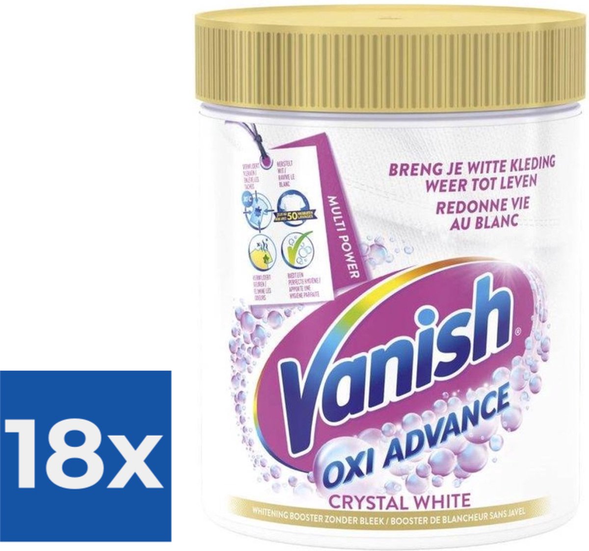 Vanish Oxi Advance Whitening Booster Poeder - 840 Gr - Voordeelverpakking 18 stuks