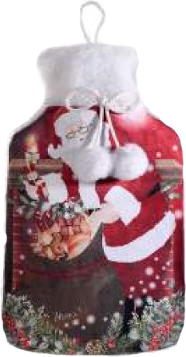 Goedkoopste Warmwaterkruik - 1.5 Liter - Zachte Hoes - Natuurrubber- Kerst Kadozak