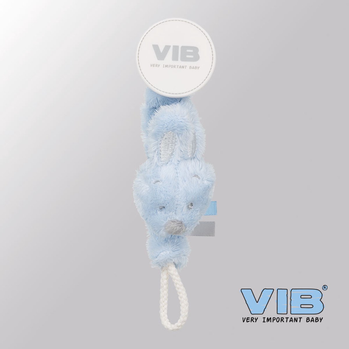 Goedkoopste VIB® - Speenkoord Konijn - Blauw - Babykleertjes - fopspenen - fopspeen - Rammelaars - baby cadeau - zwangerschap aankondiging